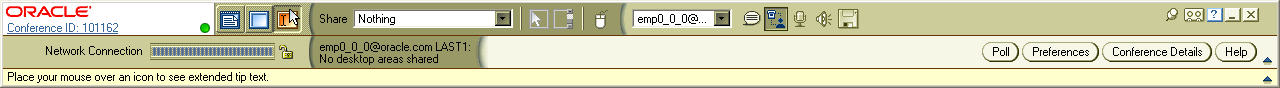The Web Conferencing console.