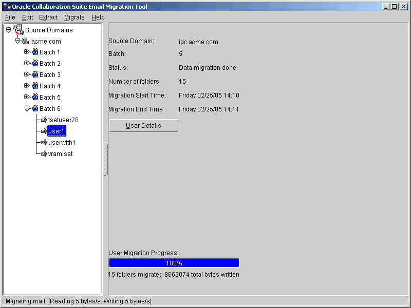 migrating data
